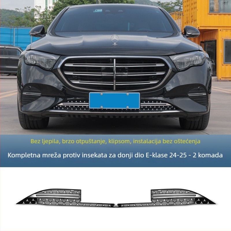 Mercedes-Benz E300L integrirani rešetkasti hladnjak s mrežom protiv insekata i prašine za E300L/E260L (Materijal: ABS; Marka: Fengguang; Kompatibilnost: E300L/E260L)