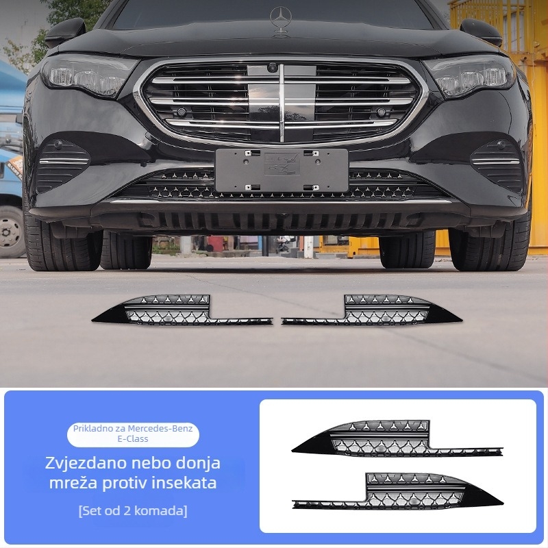 Mercedes-Benz E300L integrirani rešetkasti hladnjak s mrežom protiv insekata i prašine za E300L/E260L (Materijal: ABS; Marka: Fengguang; Kompatibilnost: E300L/E260L)