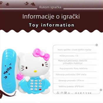 Telefon-igračka za predškolski uzrast s osvjetljenjem i zvukom — plastična, napajanje baterijom, za uzrast 7–14 godina
