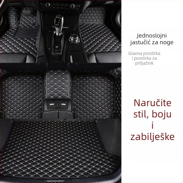 Automobilske podne prostirke Chevrolet Malibu XL 2020 – karirani uzorak, logo otisnuti, konfiguracija za pet sjedala, komplet