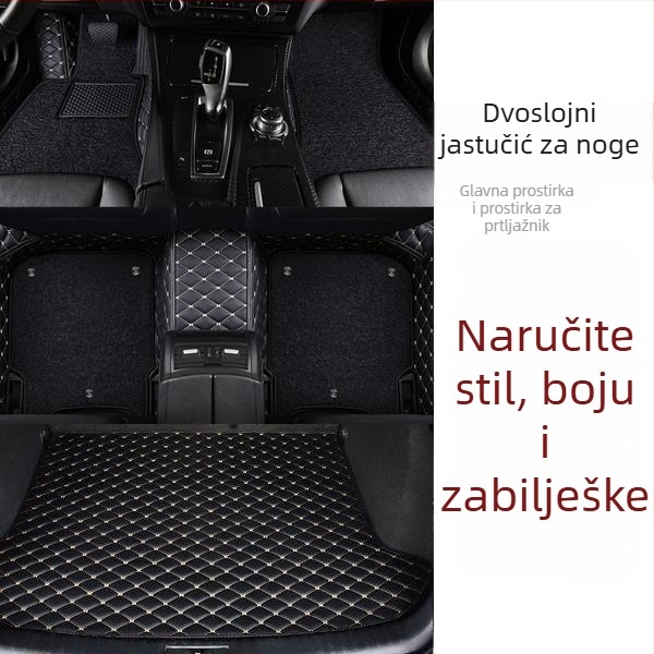 Automobilske podne prostirke Chevrolet Malibu XL 2020 – karirani uzorak, logo otisnuti, konfiguracija za pet sjedala, komplet