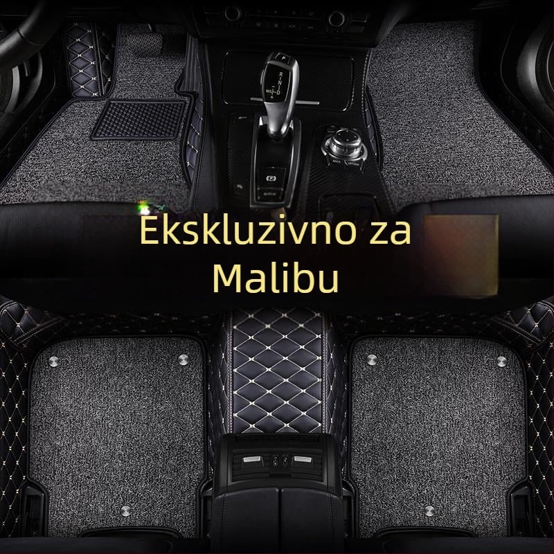 Automobilske podne prostirke Chevrolet Malibu XL 2020 – karirani uzorak, logo otisnuti, konfiguracija za pet sjedala, komplet