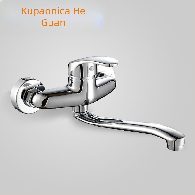 Zidni kuhinjski miješani faucet s miješanjem tople i hladne vode, radni tlak 0.8 MPa, topla voda 90°C, hladna -15°C, protok 3.2, promjer Ø10 mm