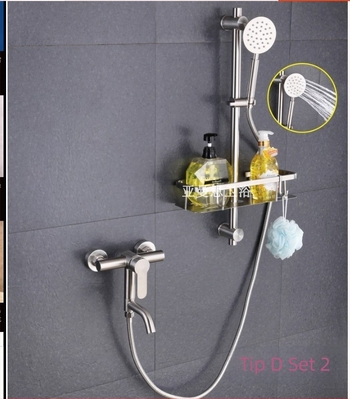 Set tuša od 304 nehrđajućeg čelika, kišna funkcija, moderan stil, model Shower Simple Set