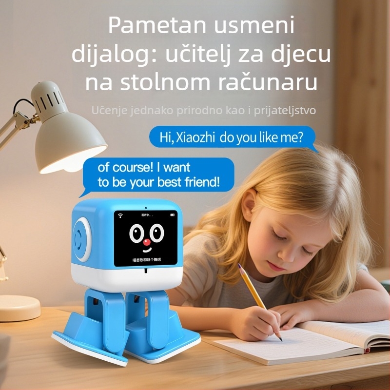 AI inteligentna robotska igračka s Bluetoothom, punjiva litijska baterija, prepoznavanje glasa, dodir i kompatibilnost s mobilnom aplikacijom