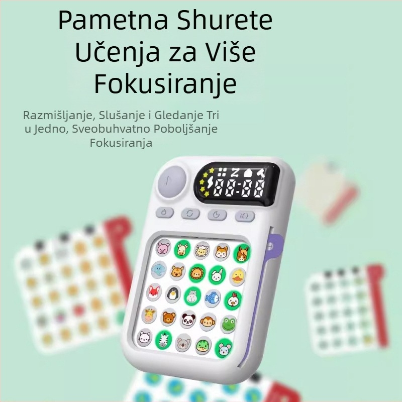 Schulte Trening koncentracije – Rana edukativna igračka za djecu 4–6 godina, ABS, Glazba/Zvuk, Napajanje baterijom 150 mA, Jedno pakiranje, Atazawa