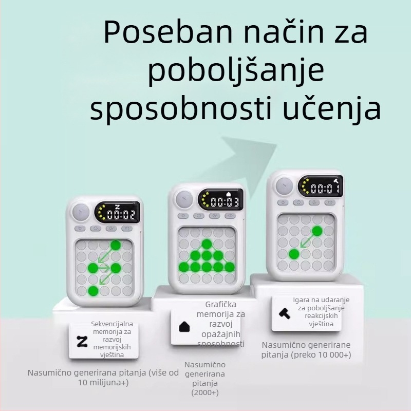 Schulte Trening koncentracije – Rana edukativna igračka za djecu 4–6 godina, ABS, Glazba/Zvuk, Napajanje baterijom 150 mA, Jedno pakiranje, Atazawa