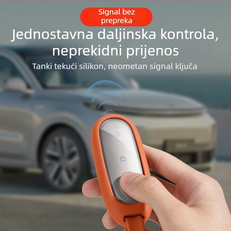 Silicijska futrola za automobil ključeve s kopčom, kompatibilna s L6L7L8L9 MEGA
