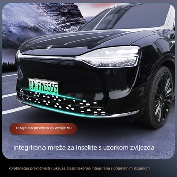 Minghao ABS mreža protiv insekata za prednju rešetku AITO M9 – uklonjiva srednja mreža, prilagođen izgled