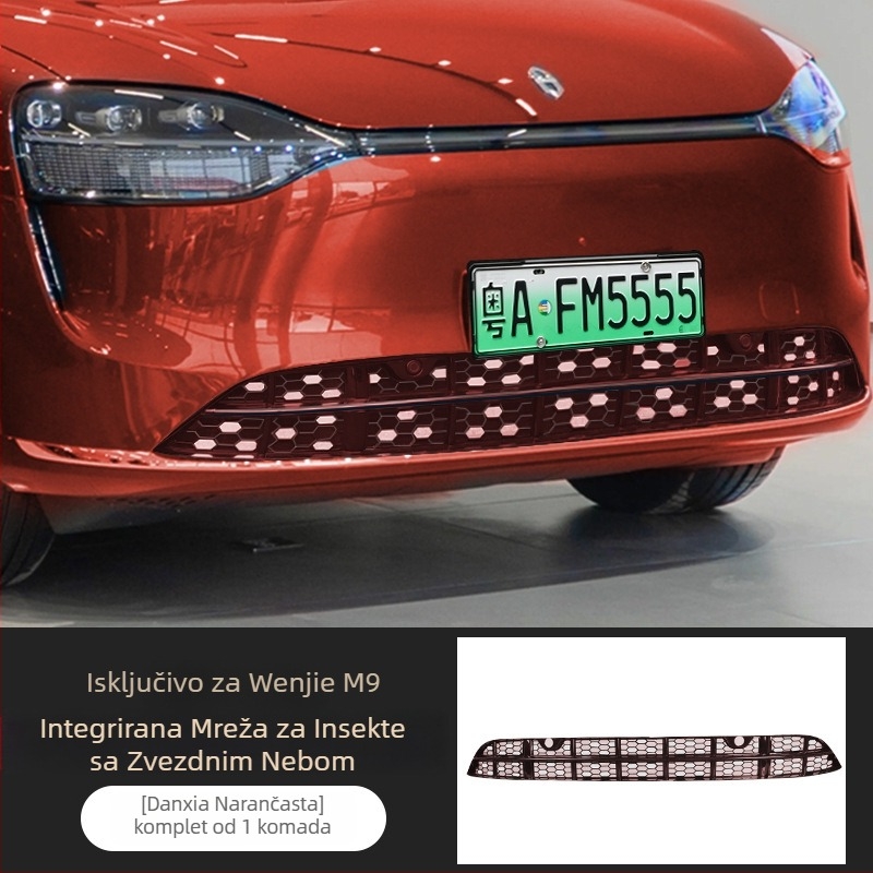 Minghao ABS mreža protiv insekata za prednju rešetku AITO M9 – uklonjiva srednja mreža, prilagođen izgled