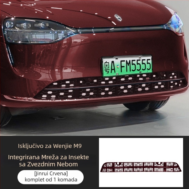Minghao ABS mreža protiv insekata za prednju rešetku AITO M9 – uklonjiva srednja mreža, prilagođen izgled