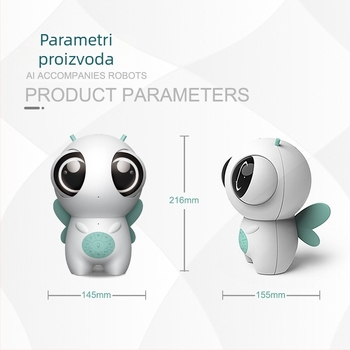 Dječji inteligentni robot – mašina za rano obrazovanje s mogućnostima snimanja, prepoznavanja glasa, Wi‑Fi, punjiva litijska baterija i reprodukcija glazbe