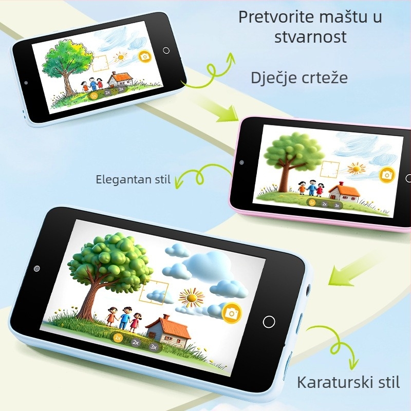 Dječja edukativna mašina — prepoznavanje fotografija, Pitanja i odgovori, Dvostruka kamera, Dodirni zaslon, Wi‑Fi