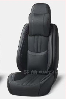 Set pokrivača za auto sjedala, mikrovlakna koža, punjenje od pamuka, ventilirano, sve sezone, za 5 sjedala