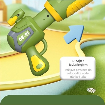Plastična vodena pištolj s ruksakom spremnika i izvlačnim pištoljem – za djecu 4–6 godina