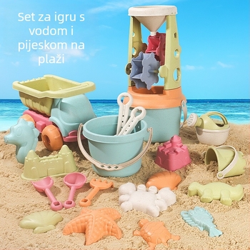 Dječji set za igru s pijeskom i vodom — plastične plaža igračke s alatima za pijesak, pogodan za djecu 4–6 godina