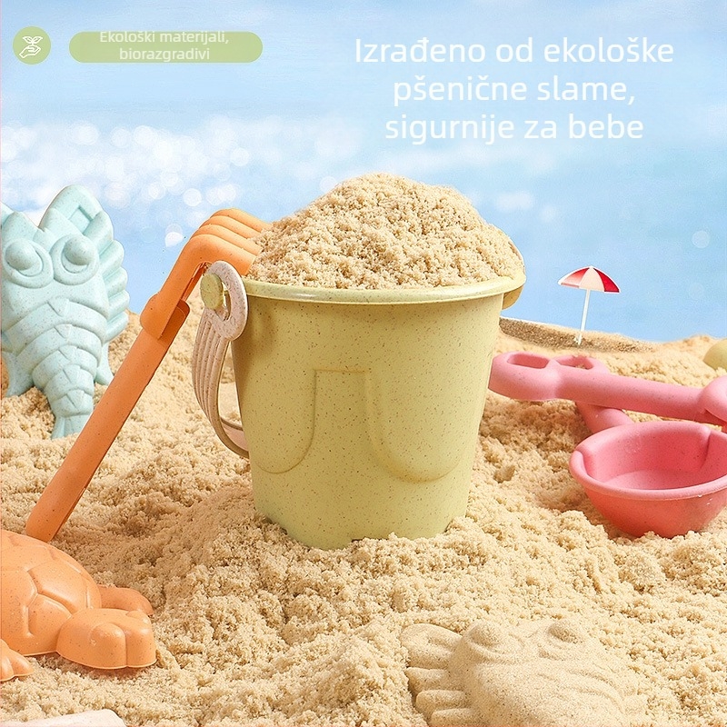 Dječji set za igru s pijeskom i vodom — plastične plaža igračke s alatima za pijesak, pogodan za djecu 4–6 godina