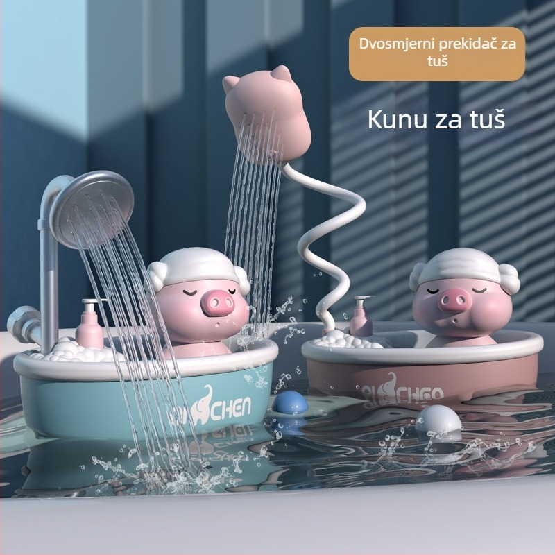 Igračka za kupanje sa svinjicom – električni raspršivač vode, plastična, za djecu 4–6 godina