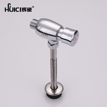 Ventil za ispiranje urinarnika s odgođenim ispiranjem, skrivena ugradnja, ručno pritisno djelovanje; model Small straight belly, bakar, moderni minimalistički stil