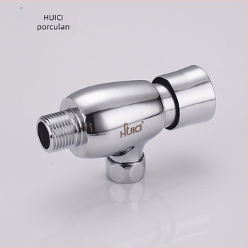 Ventil za ispiranje urinarnika s odgođenim ispiranjem, skrivena ugradnja, ručno pritisno djelovanje; model Small straight belly, bakar, moderni minimalistički stil