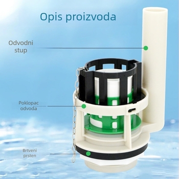 Univerzalni dijeljeni ventil spremnika za odvod i ispiranje za Toto toaletu, plastični, ručna ugradnja, moderan stil
