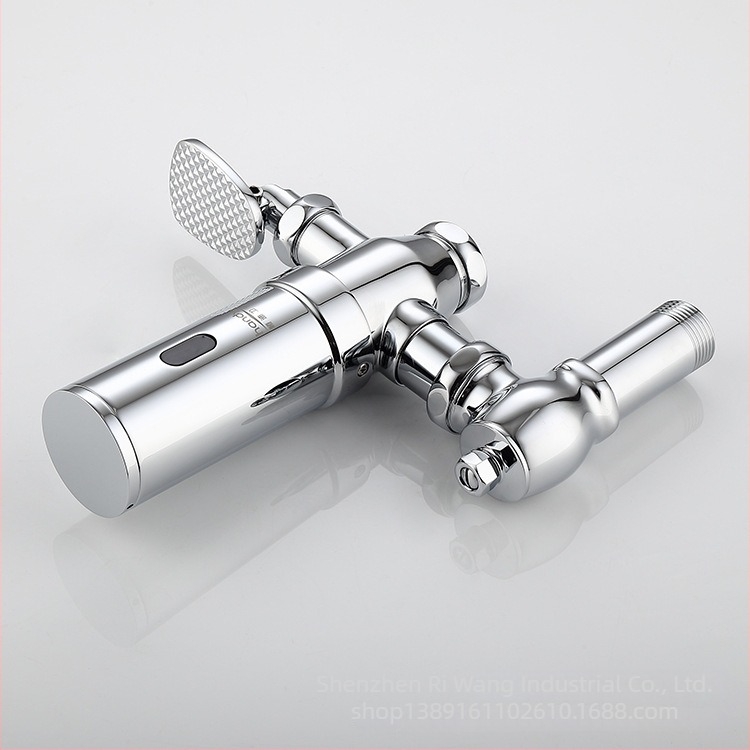 Ventil za ispiranje WC-a s infracrvenim senzorom, pedal dvostruke upotrebe, automatsko ispiranje, bakar, model 7L20