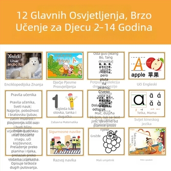 Dijete Učenje Stroj s LCD zaslonom, igrama roditelj-dijete i glazbom, 2–4 GB memorije, plastično kućište, za djecu 4–6 godina