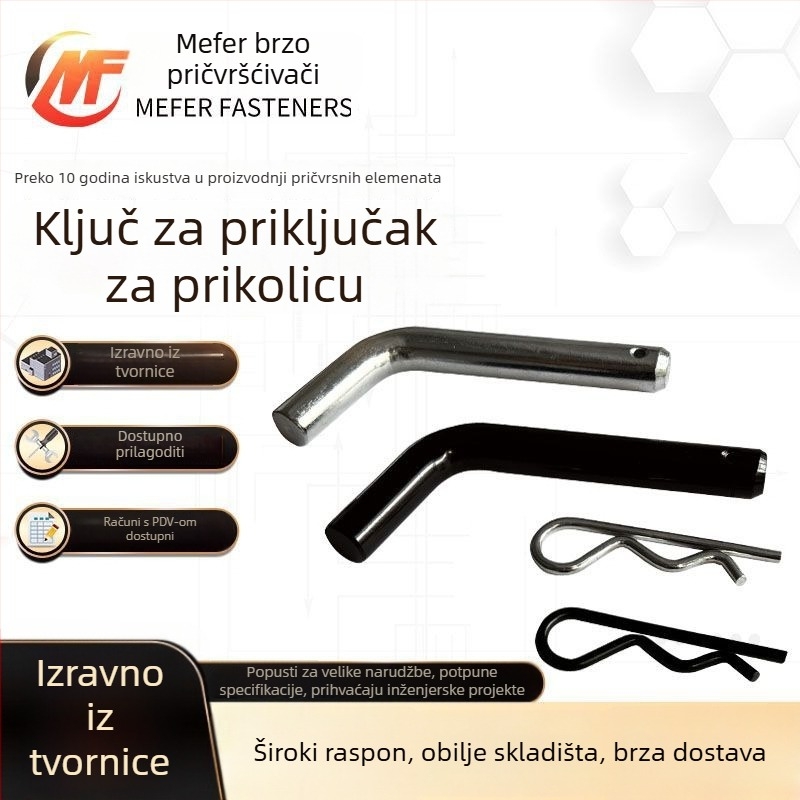 Pin za vuču prikolice, galvaniziran, GB880 standard, univerzalno, Mif Fasteners