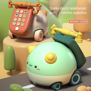 Dvojezična rana edukativna igračka: telefonska igrica s temom pile, glazba i projekcija svjetla, interaktivne značajke