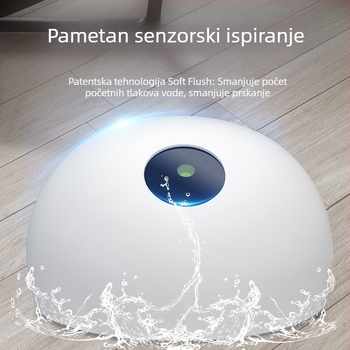 Indukcijski ispustač za toaletu s infracrvenim senzorom, automatsko bezkontaktno ispravljanje, PC materijal, moderan dizajn
