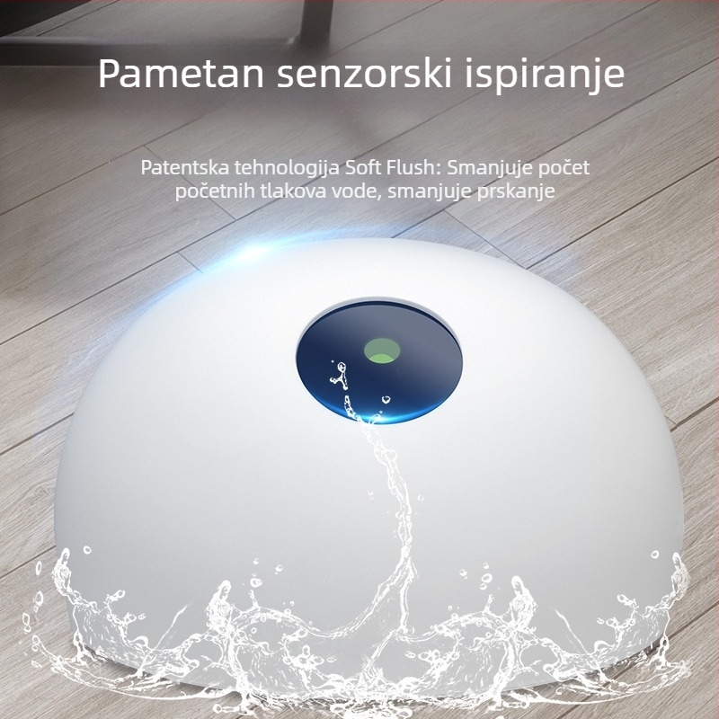 Indukcijski ispustač za toaletu s infracrvenim senzorom, automatsko bezkontaktno ispravljanje, PC materijal, moderan dizajn