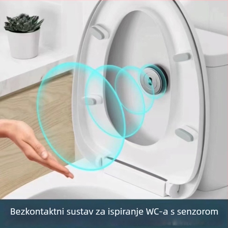 Inteligentni senzor za ispiranje toaleta — ABS tijelo, moderni minimalistički stil, sastavljanje, bez certifikacije