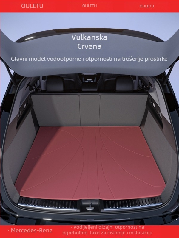 Feiying kožna prostirka za prtljažnik za Mercedes-Benz E300L, C260L, GLC260, A200L, C200L i GLC260L — potpuno pokriće, prilagodljivo