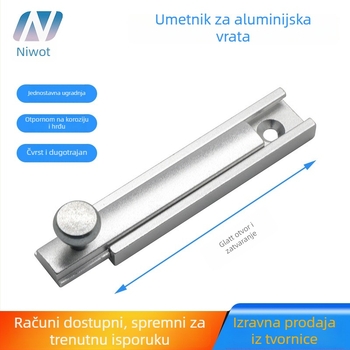 Aluminijska šarka za vrata tipa F, model Ake01, materijal: aluminijska legura, površina: pijesakovo brušenje i oksidacija, marka Newlite