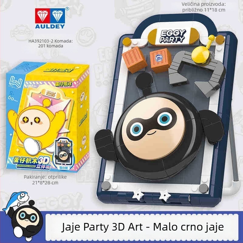 Jajasti građevinski blokovi 3D slagalica - edukativna igračka za djecu 7–14 godina, od plastike
