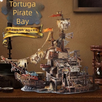Cubicfun 3D puzzle pirate ship – trodimenzionalni model, video vodič uključen, za uzrast 7–14 godina, pakiranje u bojoj kutiji