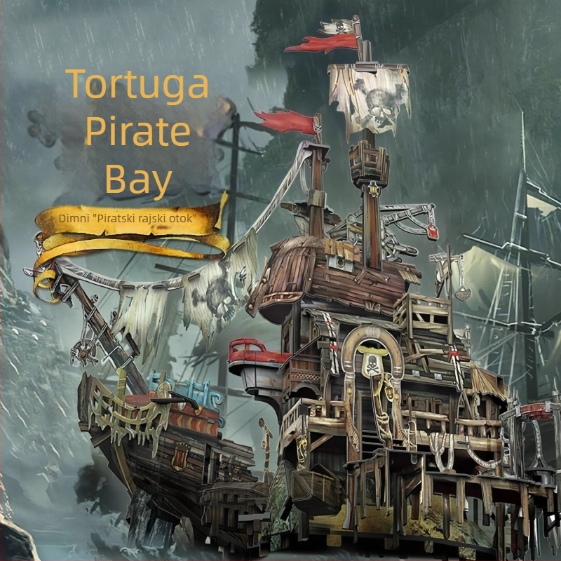 Cubicfun 3D puzzle pirate ship – trodimenzionalni model, video vodič uključen, za uzrast 7–14 godina, pakiranje u bojoj kutiji
