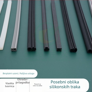 Posebno oblikovana silikonska brtvila za vrata i prozore kućanskih aparata; silikon prehrambene kvalitete; otporna na visoke temperature