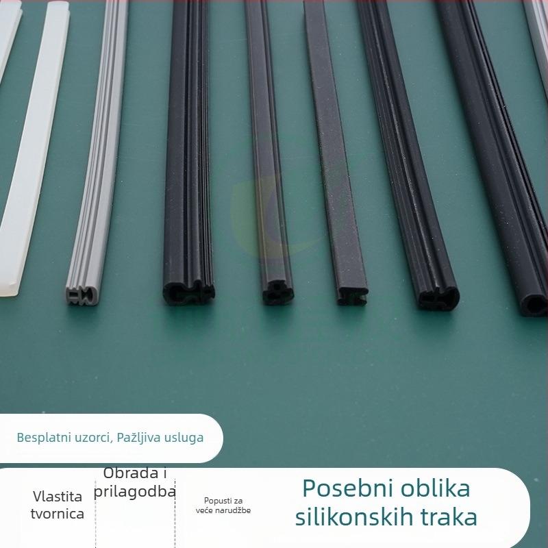 Posebno oblikovana silikonska brtvila za vrata i prozore kućanskih aparata; silikon prehrambene kvalitete; otporna na visoke temperature