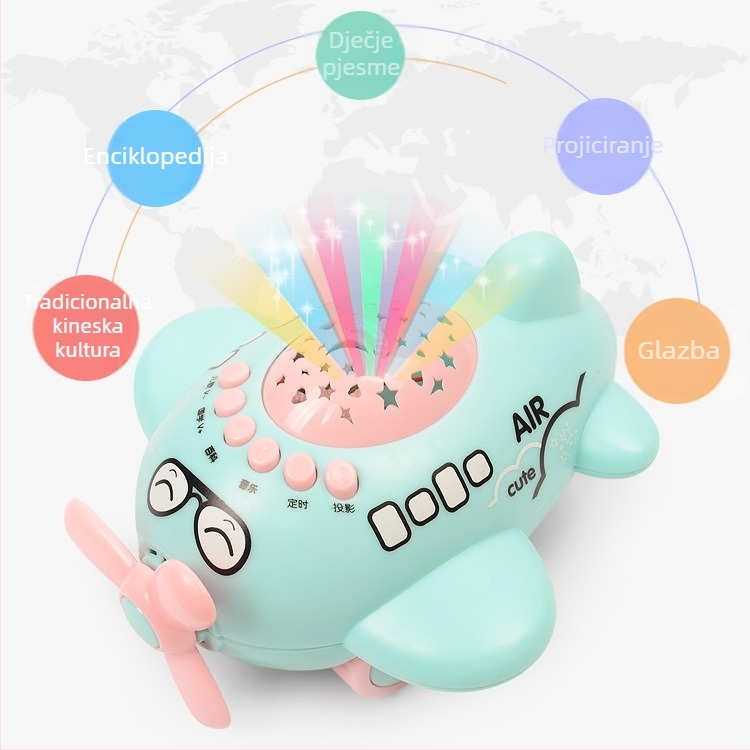 Kutija priča za rani odgoj s daljinskim upravljačem, projekcija zvjezdane neba, glazba i emocionalna interakcija – igra roditelj-dijete, uzrast 0-2