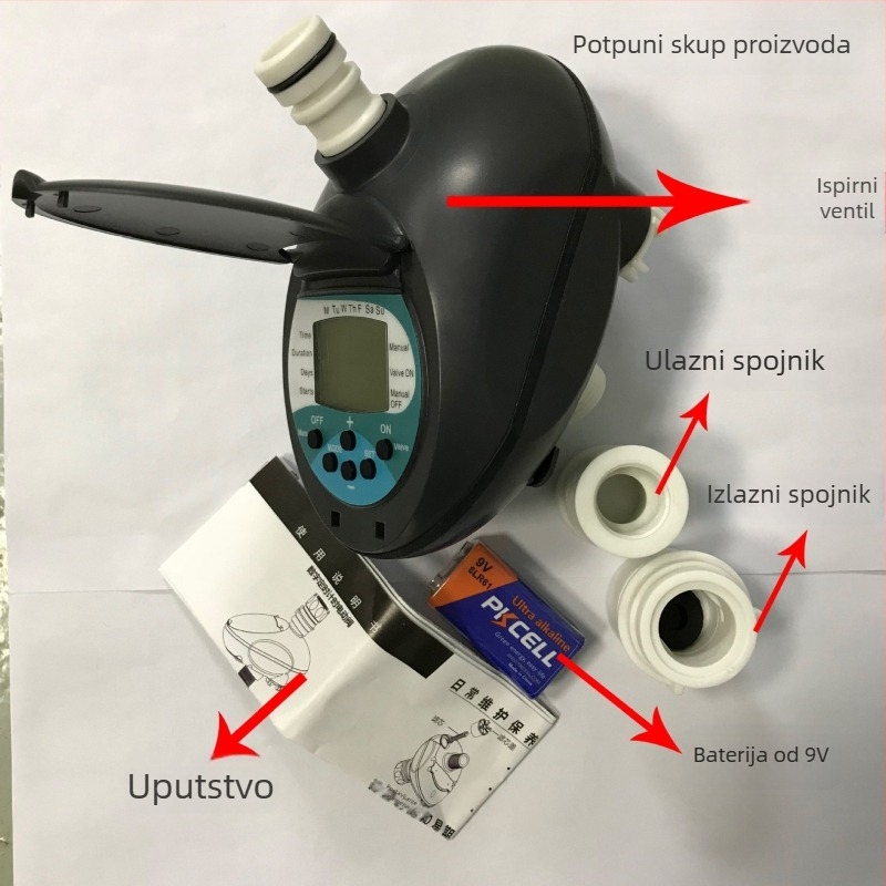 Ventil za pročišćivač vode BD-automatic flush valve — kapacitet 5000 L/h, materijal plast i nehrđajući čelik, odvod otpadnih voda, podesivo vrijeme kontrole