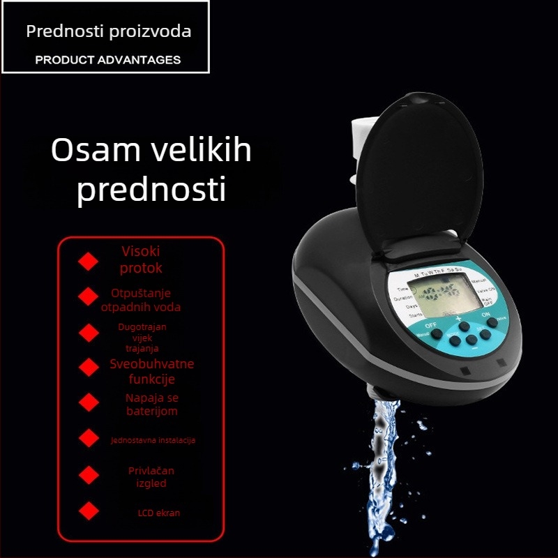 Ventil za pročišćivač vode BD-automatic flush valve — kapacitet 5000 L/h, materijal plast i nehrđajući čelik, odvod otpadnih voda, podesivo vrijeme kontrole