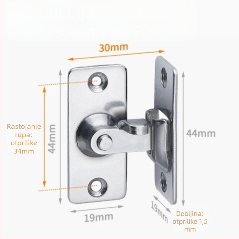 Debeli 90° vratni zapor (Model 854) – moderni minimalistički stil