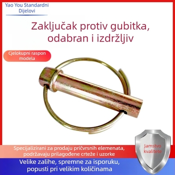 Pin za zaključavanje traktorskog ovjesa – anti‑gubitak, GB/T 4329-2001, obojena površina