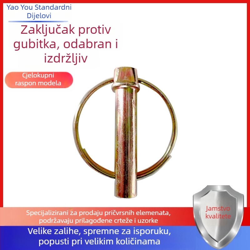 Pin za zaključavanje traktorskog ovjesa – anti‑gubitak, GB/T 4329-2001, obojena površina