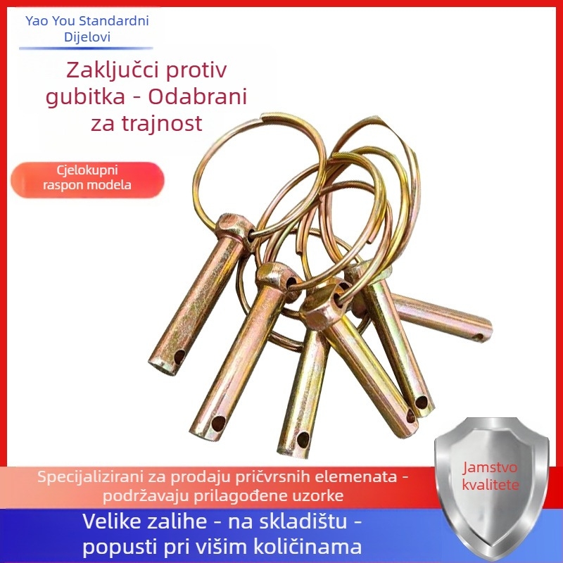 Pin za zaključavanje traktorskog ovjesa – anti‑gubitak, GB/T 4329-2001, obojena površina