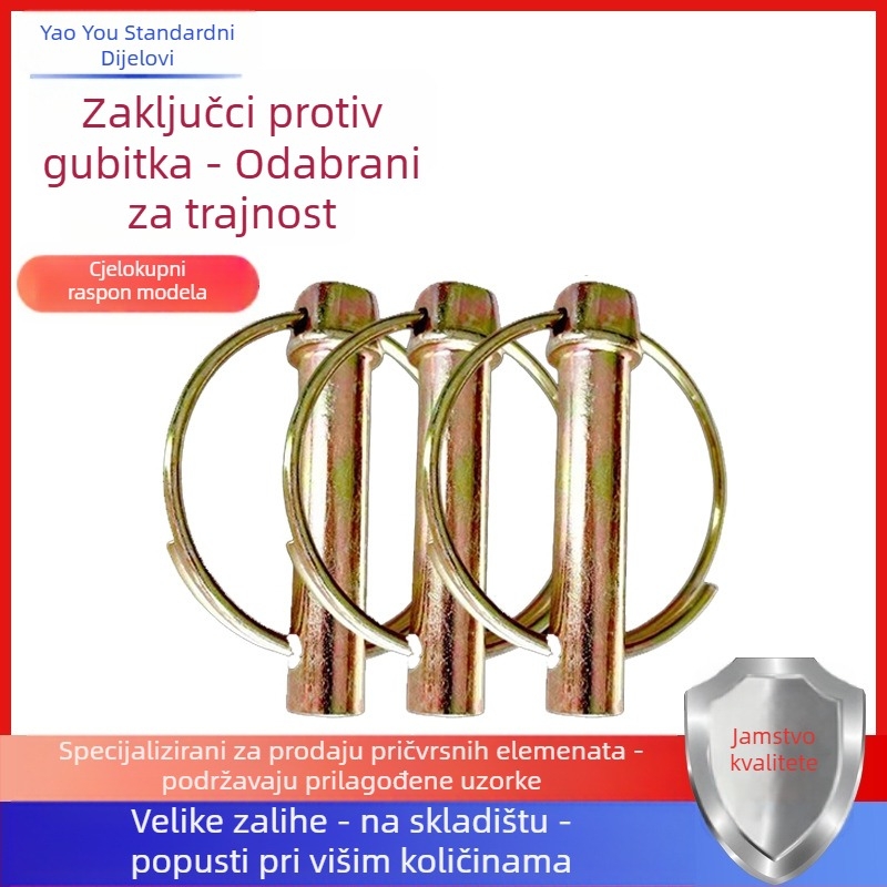 Pin za zaključavanje traktorskog ovjesa – anti‑gubitak, GB/T 4329-2001, obojena površina