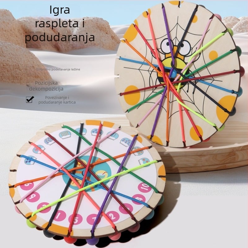 Drvena igra za otključavanje užeta – borbeno/logičko obrazovna igra za djecu 4–6 godina