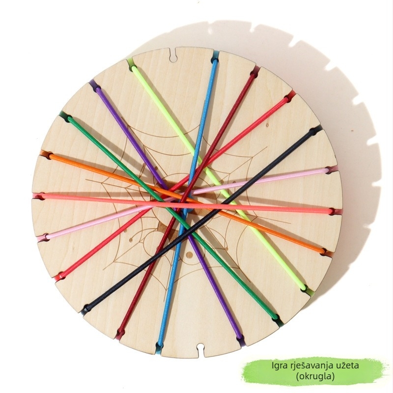 Drvena igra za otključavanje užeta – borbeno/logičko obrazovna igra za djecu 4–6 godina