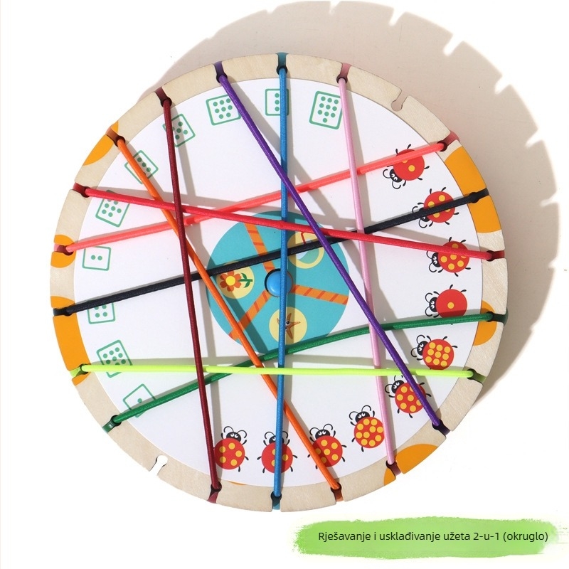 Drvena igra za otključavanje užeta – borbeno/logičko obrazovna igra za djecu 4–6 godina